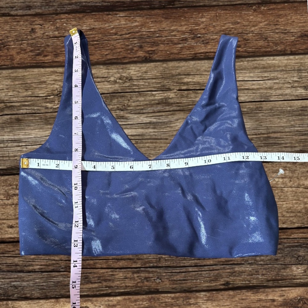 Spiritual Gangster Harlow High Gloss Tank Sports Bra Midnight Blue Activewear S - Picture 4 of 12